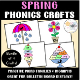 Spring Summer Phonics Crafts Bundle | Easy Printable End o