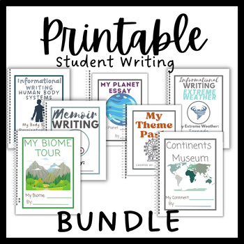 Preview of Bundle of 7 Student Writing Assignments! Informational and Narrative Writing!