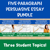Bundle of Three Persuasive Five-Paragraph Essays | Essay W