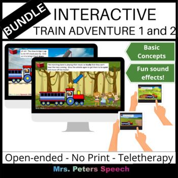 Preview of Bundle of Train Adventure speech games - Basic concepts, core vocabulary