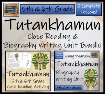 Preview of Tutankhamun Close Reading & Biography Bundle | 5th Grade & 6th Grade