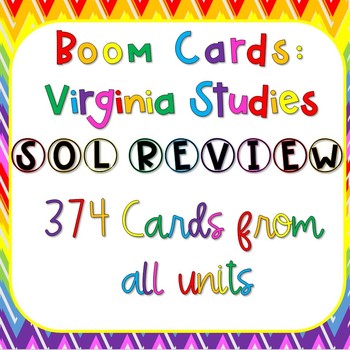 Preview of Bundle Full Year of Virginia Studies Boom Cards! All Nine Units Included!