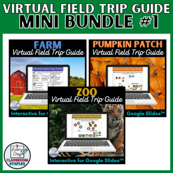Preview of Bundle of Virtual Field Trip Guides: Zoo, Farm and Pumpkin Patch