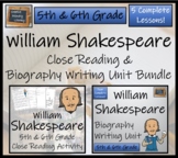 William Shakespeare Close Reading & Biography Bundle | 5th