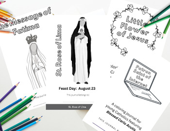 Preview of Bundle of Young Saints Adoration and Coloring booklets