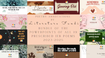 Preview of Bundle of all 19 PowerPoints for the IEB Poetry Syllabus 2023-2025