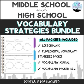 Preview of Bundle:  ALL Vocabulary Strategies Packets