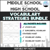 Bundle:  ALL Vocabulary Strategies Packets