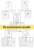 Bundle of all worksheets from A to Z  (26 worksheets included)