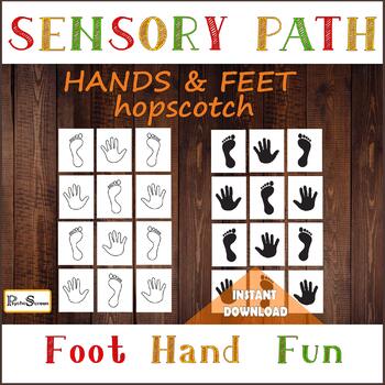 Preview of Bundle of hands & feet sensory paths, Activities for break, Funny game