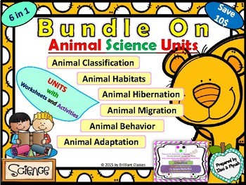 Preview of Bundle on Animal Science - Adaptations/Habitats/Behavior/Hibernation/Migration