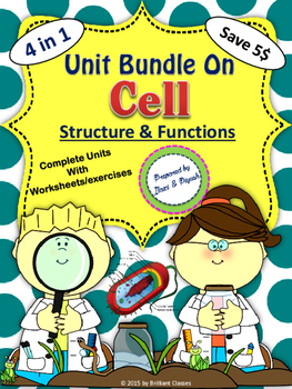 Preview of Bundle on Cell Unit - Structure & Function with Worksheets/Activities