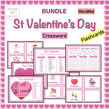 Preview of Bundle | St Valentine’s Day in Spanish | San Valentín | Activities and Games