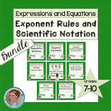 Exponent Rules and Scientific Notation Bundle