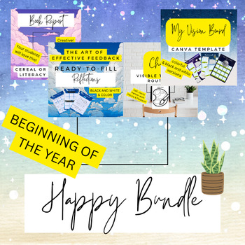 Preview of Bundle with graphic organizers, Social Emotional Learning activities, activities