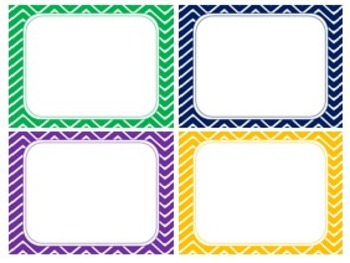 Bundled 9 Color Pack Chevron Task Card/Scoot Card Templates by Melissa ...