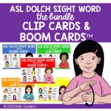 Bundled ASL Dolch Sight Word Clip Cards & Boom Cards for D