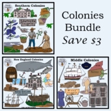 Bundled Colonies (Middle, Southern, New England) Clip Art