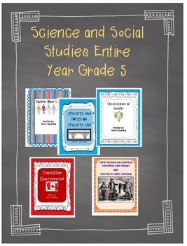 Preview of Bundled Entire Social Studies and Science For Grade 5!