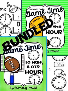 Preview of Super Bowl 2020  Time  Telling Time Hour, Half Hour, Quarter and 5 Minutes
