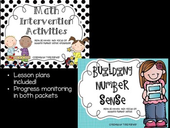 Preview of Bundled Number Sense and Math Intervention w/Lesson Plans