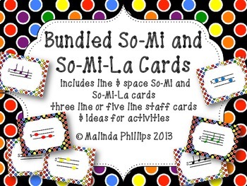 Preview of Bundled Polka Dot Solfege PDF: So-Mi and So-Mi-La Cards