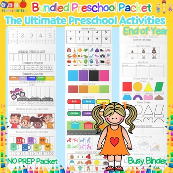 Preview of Preschool Activity Packet | The Ultimate Preschool Busy Binder, December NO PREP