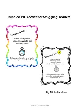 Preview of Bundled RTI-Minutes a Day Struggling Reader Practice