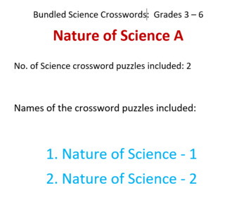 Preview of Bundle Science Crossword Puzzle - Nature of Science - A: Grades 3 - 6