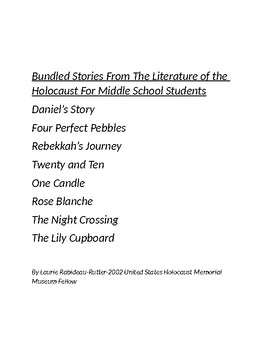 Preview of Bundled Stories from the Holocaust In Literature for Junior High Students