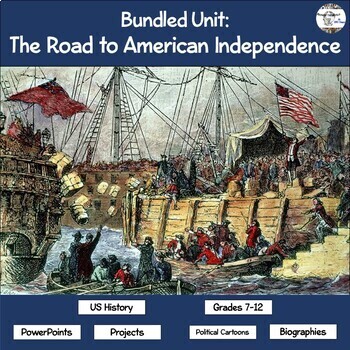 Preview of Bundled Unit: The Road to American Independence (distance learning option)