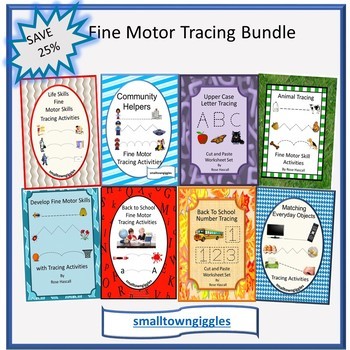 Preview of Tracing Lines BUNDLE Fine Motor Skills Worksheets Special Education Morning Work