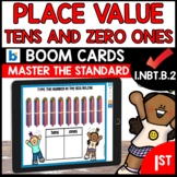 Group of ten and Place Value Chart using Boom Cards | 1.NBT.B.2