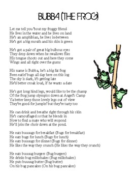 Bungee Jumpin' Cows Song Lyrics - Bubba the Frog by Frizzle Fest