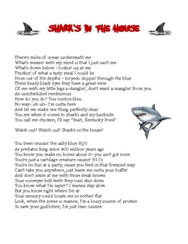 Preview of Bungee Jumpin' Cows Song Lyrics - Sharks in the House