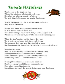 Preview of Bungee Jumpin' Cows Song Lyrics - Termite Flatulence