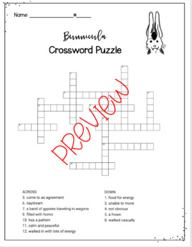 Bunnicula Crossword Puzzle by Keegan for Kids Teachers Pay Teachers