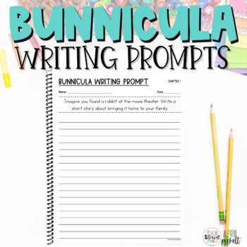 Preview of Bunnicula Novel Study Writing Prompts with Rubrics - 3rd Grade Novel Studies