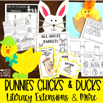 Preview of Bunnies Chicks Ducks a Springtime & Easter Unit Book Companion Activities 