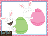Bunnies and Eggs Easter Clip Art