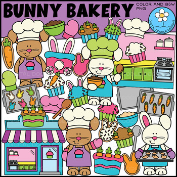 Preview of Bunny Bakery Clipart