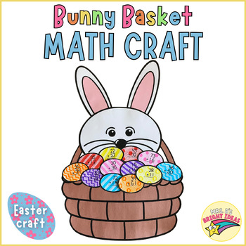 Preview of Bunny Basket Math Craft | Easter March/April Bulletin Board Hallway Display