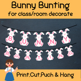 Bunny Bunting for Easter, Hanging Alphabet for Class Room 