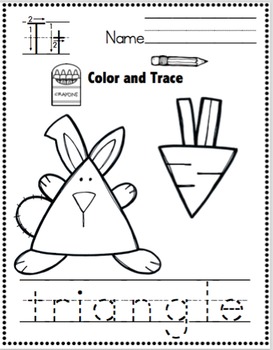 Bunny Carrot Shapes Printable by Preschool Printable | TpT
