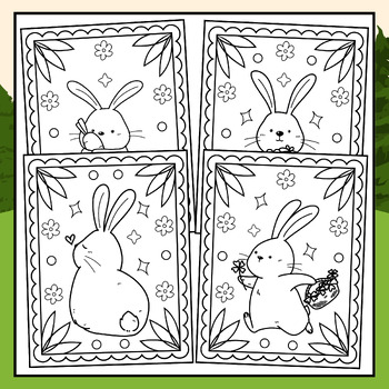 Bunny Coloring Pages | Spring Coloring Pages | Spring Coloring Sheets