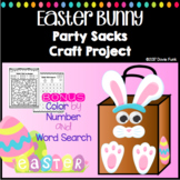 Easter Bunny Sacks Spring Craft Activity and Coloring Page