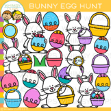 Easter Bunny Egg Hunt Clip Art