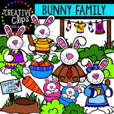 Bunny Family Clipart {Creative Clips Digital Clipart}
