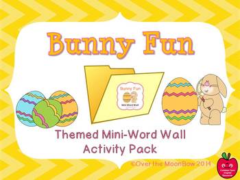 Preview of Bunny Fun Mini-Word Wall Activity Pack