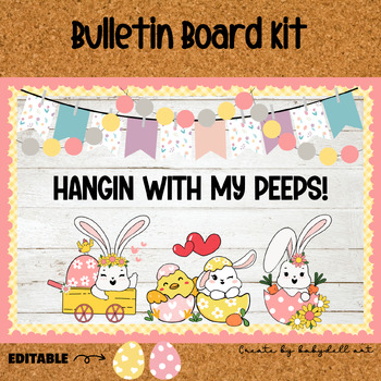 Preview of Bunny Funny Bulletin Board Kit, Spring Bulletin Board Door Decor, March Boards